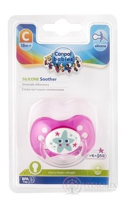 Canpol Babies Utišujúci cumlík Príroda silikón (18m+) C, okrúhly , 1x1 ks