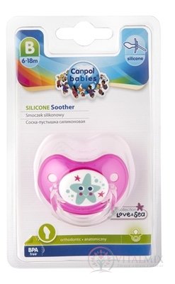 Canpol Babies Utišujúci cumlík Príroda silikón (6-18m) B, anatomický , 1x1 ks