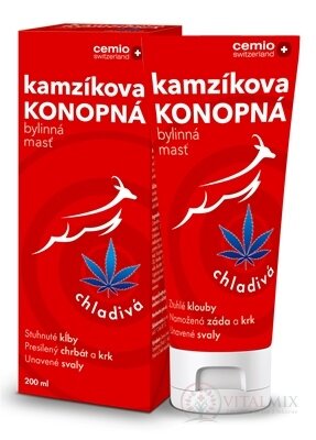Cemio Kamzíkova konopná masť chladivá (inov.2023) 1x200 ml