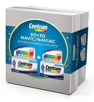 Centrum pre mužov (Vianočný balíček) tbl (inov. 2022) 60+30 naviac (90 ks), 1x1 set