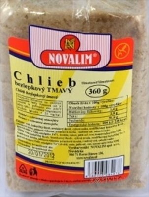 NOVALIM CHLIEB BEZLEPKOVÝ TMAVÝ (TRVANLIVÝ) 1x360 g