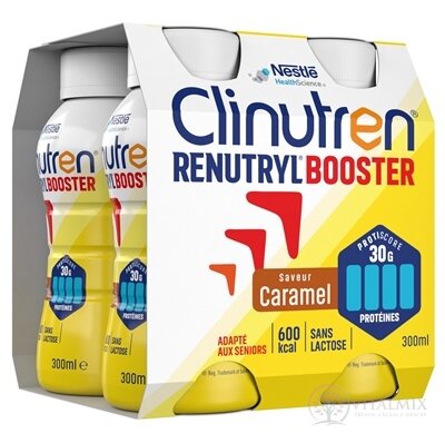 Clinutren RENUTRYL BOOSTER sol, karamelová príchuť 4x300 ml (1200 ml)