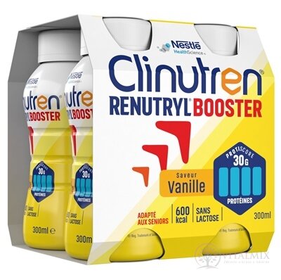 Clinutren RENUTRYL BOOSTER sol, vanilková príchuť 4x300 ml (1200 ml)
