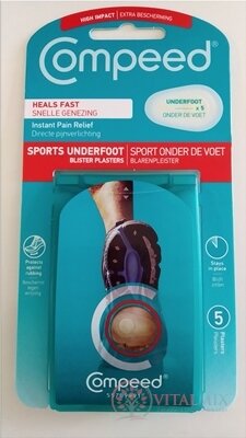 Compeed NÁPLASŤ ŠPORT na pľuzgiere na chodidlách gélová 1x5 ks