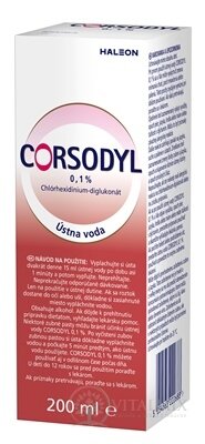 CORSODYL 0,1% ústna voda 1x200 ml