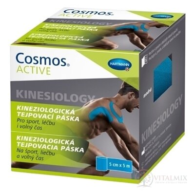 Cosmos ACTIVE Kineziologická tejpovacia páska modrá (5 cm x 5 m) 1x1 ks