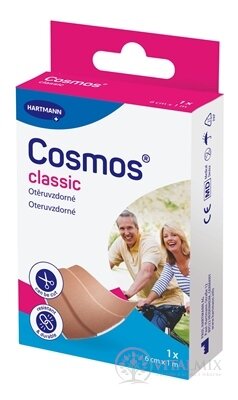 Cosmos Classic oteruvzdorná náplasť na rany, (6 cm x 1 m) (inov.2025) 1x1 ks
