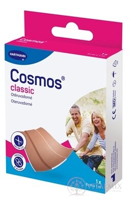 Cosmos Classic oteruvzdorná náplasť na rany, (8 cm x 1 m) (inov.2025) 1x1 ks