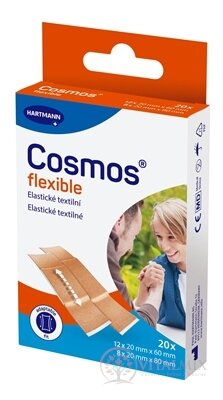 Cosmos Flexible elastická textilná náplasť na rany, 2 veľkosti (inov.2025) 1x20 ks