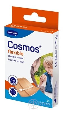Cosmos Flexible elastická textilná náplasť na rany, (6 cm x 10 cm) (inov.2025) 1x5 ks