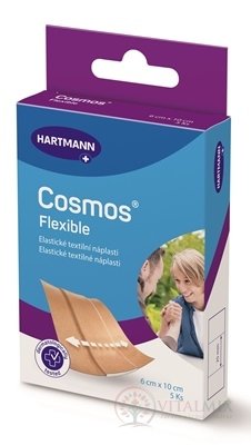 COSMOS Flexible náplasť na rany, elastická textilná (6x10 cm) 1x5 ks