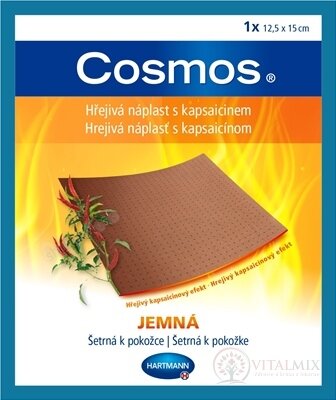 COSMOS Hrejivá náplasť s kapsaicínom JEMNÁ (12,5x15 cm) 1x1 ks