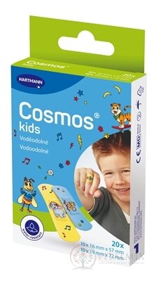 Cosmos Kids vodeodolná detská náplasť na rany, 2 veľkosti (inov.2025) 1x20 ks