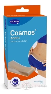 Cosmos scars silikónová náplasť na jazvy (4 x 30 cm), s UV faktorom 50+, 1x1 ks