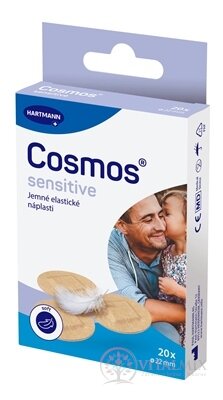 Cosmos Sensitive jemná elastická okrúhla náplasť na rany, priemer 22 mm (inov.2025) 1x20 ks
