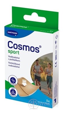 Cosmos Sport vodeodolná náplasť na rany, (6 cm x 10 cm) (inov.2025) 1x5 ks