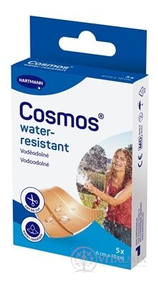 Cosmos Water-resistant vodeodolná náplasť na rany, (6 cm x 10 cm) (inov.2025) 1x5 ks