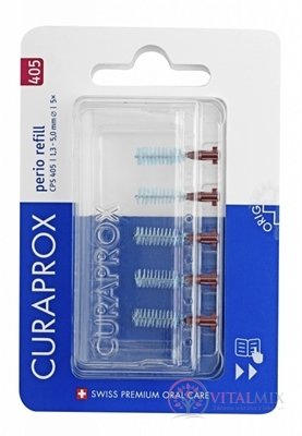 CURAPROX CPS 405 perio refill bordová medzizubné kefky bez držiaka 1x5 ks