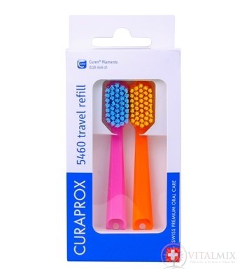 CURAPROX CS 5460 Travel refill náhradné hlavičky na kefku (dvojbalenie) 1x2 ks