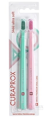 CURAPROX CS 5460 ultrasoft Retro Edícia - ružová zubná kefka (dvojbalenie), 1x2 ks