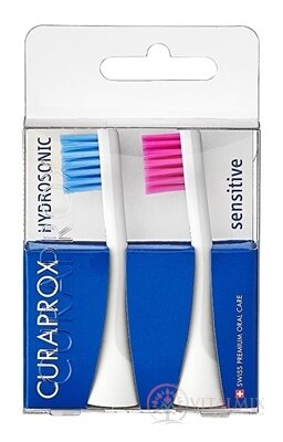 CURAPROX HYDROSONIC SENSITIVE Hydrosonická náhradná hlavica, modrá + ružová, 1x2 ks
