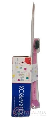 CURAPROX Kids 2+ BEZ FLUORIDU + Baby detská zubná pasta, príchuť jahoda 60 ml + detská zubná kefka 1x1 set