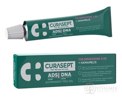 CURASEPT ADS DNA ASTRINGENT PRO gél s chlórhexidínom 0,50% + Hamamelis virginiana 1x30 ml