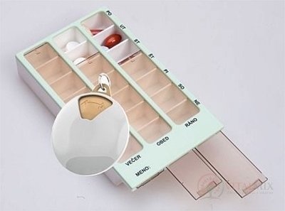 Dávkovač liekov MIX 02 + 05 týždenný dávkovač liekov 1ks +  vreckový dávkovač liekov 1ks, 1x1 set