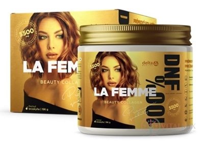 DELTA LA FEMME beauty COLLAGEN 5 500 mg prášok na prípravu nápoja, rozpustný kolagén, príchuť broskyňa 1x196 g