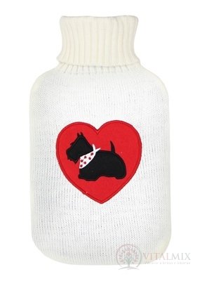 DEPAN Termofor ohrievacia fľaša s pleteným obalom WESTÍK TERRIER, objem 2l, 1x1 ks