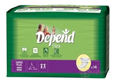 DEPEND Flex SUPER PLUS LARGE plienkové nohavičky 1x14 ks