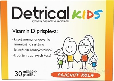 Detrical Kids Vitamín D s príchuťou kola pastilky 1x30 ks