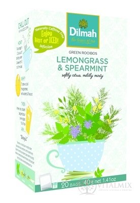 Dilmah GREEN ROOIBOS LEMONGRASS & SPEARMINT bylinný čaj, nálevové vrecúška 20x2 g (40 g)