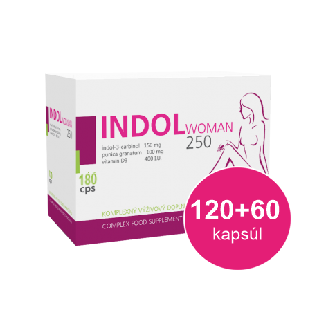 INDOL WOMAN 250 AKCIA cps (pre ženy) 120+60 zadarmo (180 ks), 1x1 set