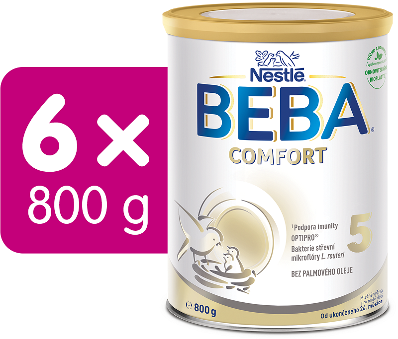 BEBA COMFORT 5 mlieko pre batoľatá, 800 g, 6ks