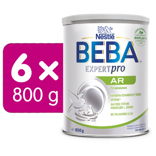 BEBA EXPERTpro AR pri odgrckávaní, dojčenská mliečna výživa, potraviny na osobitné lekárske účely, od narodenia, 6x800G