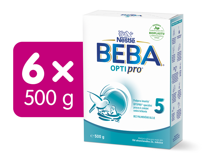 BEBA OPTIPRO® 5 mlieko pre batoľatá, 500 g, 6ks