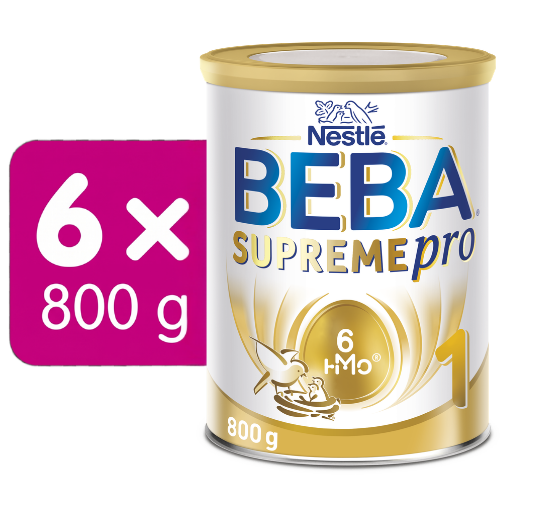 BEBA SUPREMEpro 1, 6 HMO, počiatočné dojčenské mlieko, 6x800G