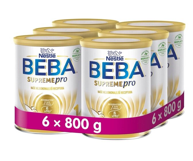 BEBA SUPREMEpro 1, 6 HMO, počiatočné dojčenské mlieko, 6x800G