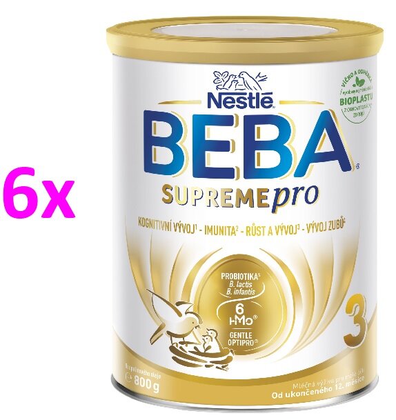 BEBA SUPREMEpro 3, 6 HMO, mlieko pre malé deti, 800 g, 6x800G