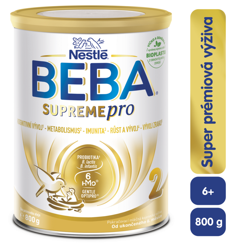 BEBA SUPREMEpro 2, 6 HMO, následné dojčenské mlieko, 800 g