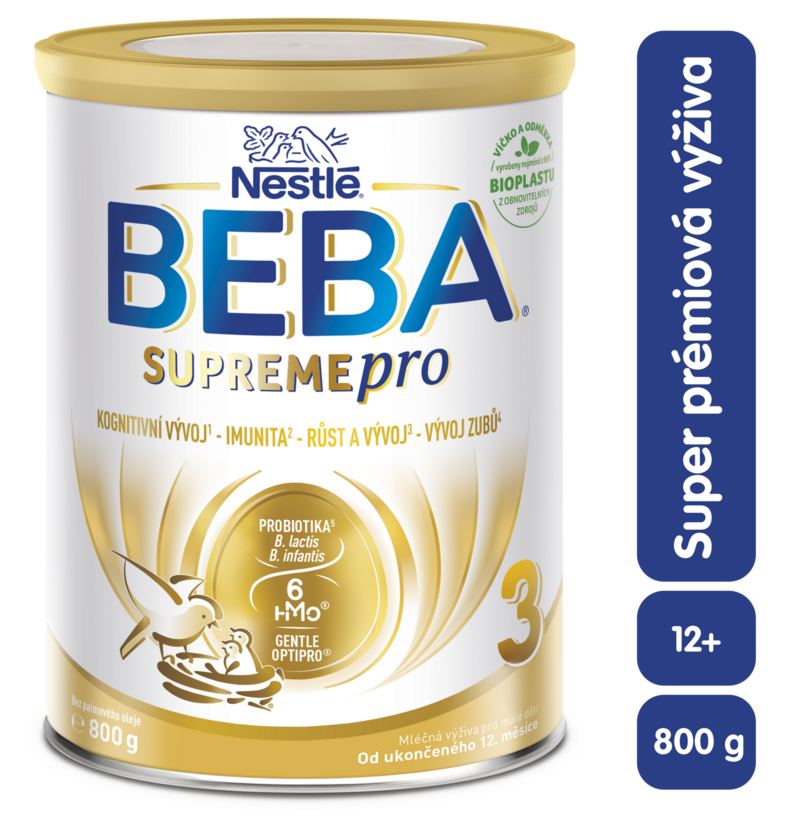 BEBA SUPREME pro 6HM-O 3 mliečna výživa pre malé deti (od ukonč. 12. mesiaca)1x800 g