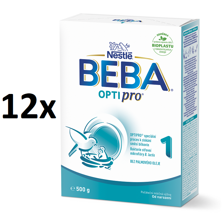 BEBA OPTIPRO® 1 počiatočné dojčenské mlieko, 500 g, 12x500G