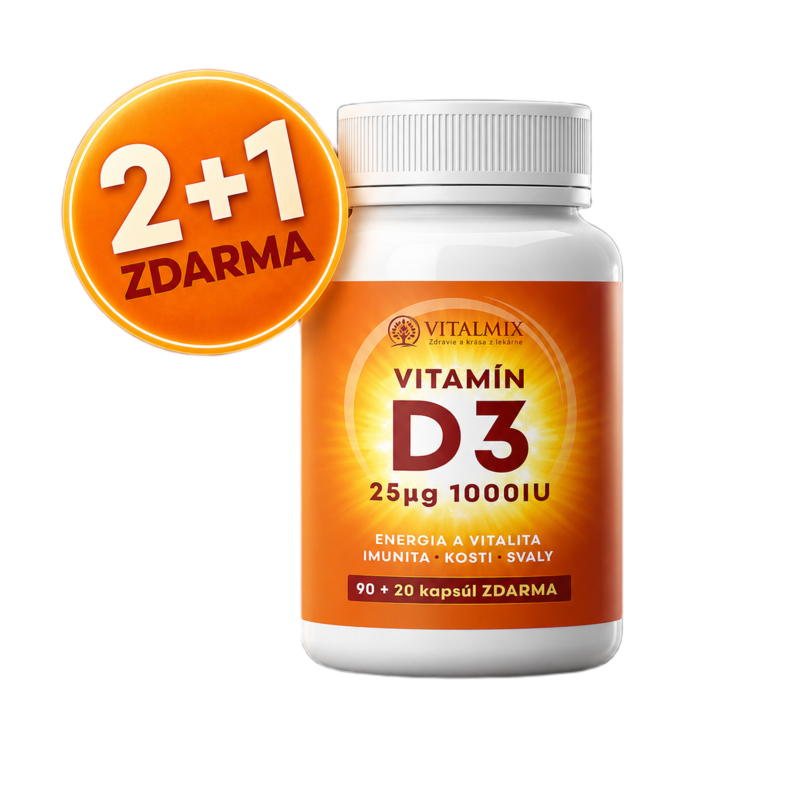 VITALMIX VITAMÍN D3 1000IU 3x (90+20cps ZDARMA)