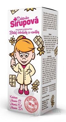 Doktorka Sirupová kalciový sirup s príchuťou Bielej čokolády a vanilky 1x100 ml