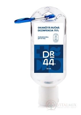 DR.44 OKAMŽITÁ RUČNÁ DEZINFEKCIA S KARABÍNKOU antibakteriálny gél (75% etanol) 1x50 ml