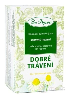 Dr. Popov Bylinný čaj DOBRÉ TRÁVENIE nálevové vrecúška 20x1,5 g (30 g)