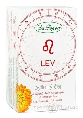 Dr. Popov Bylinný čaj LEV nálevové vrecúška 20x1,5 g (30 g)