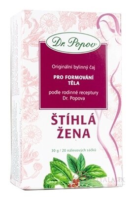 Dr. Popov Bylinný čaj ŠTÍHLA ŽENA nálevové vrecúška 20x1,5 g (30 g)