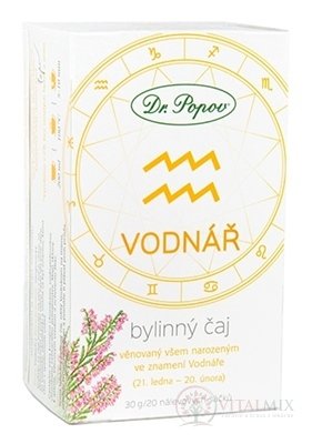 Dr. Popov Bylinný čaj VODNÁR nálevové vrecúška 20x1,5 g (30 g)